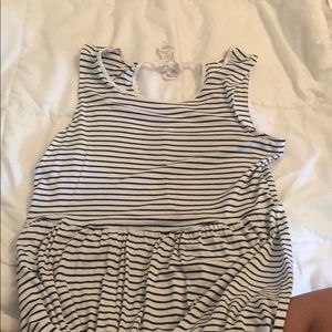 Colton blue and white striped dress.